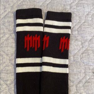 Marilyn Manson over knee socks